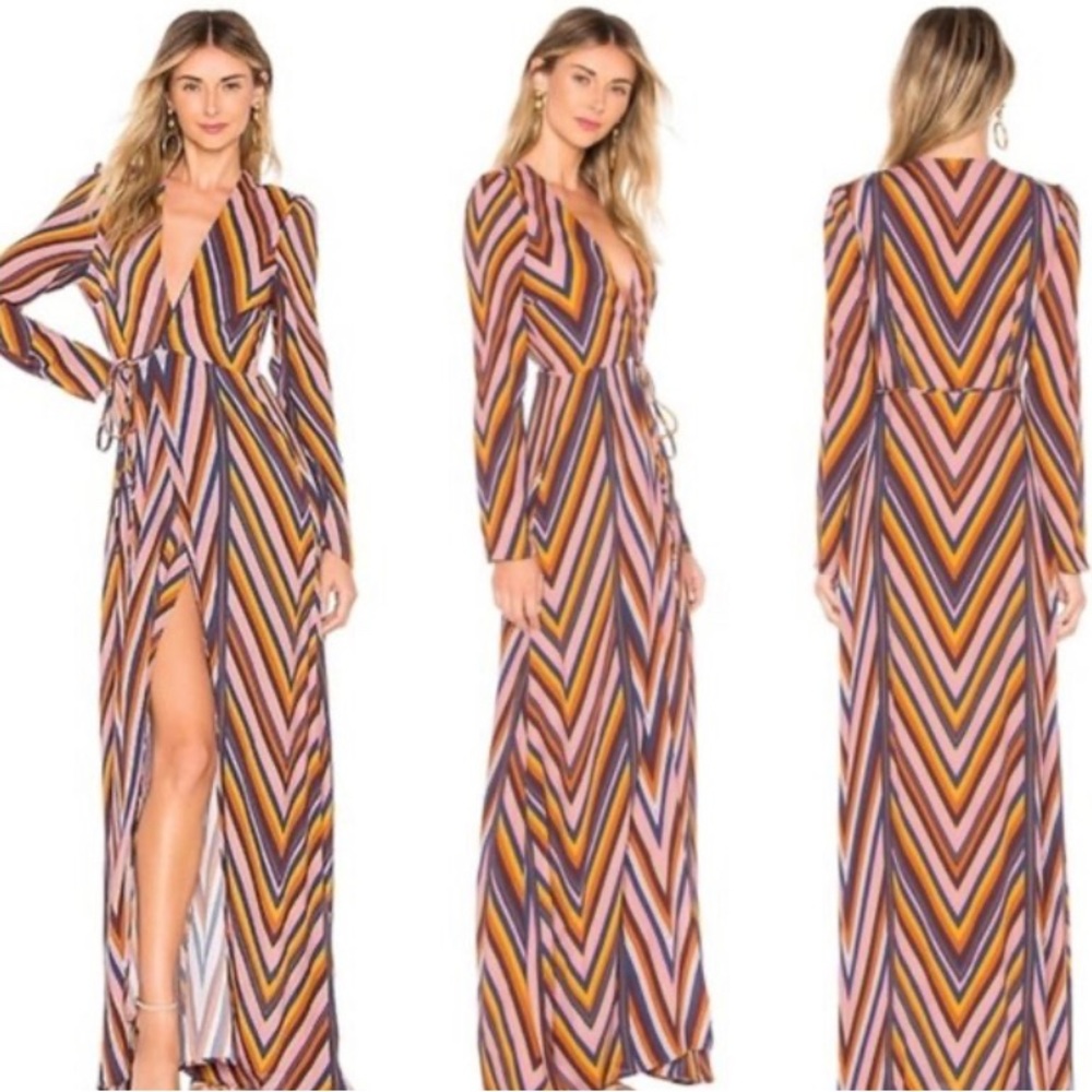 Flynn Skye chevron maxi dress